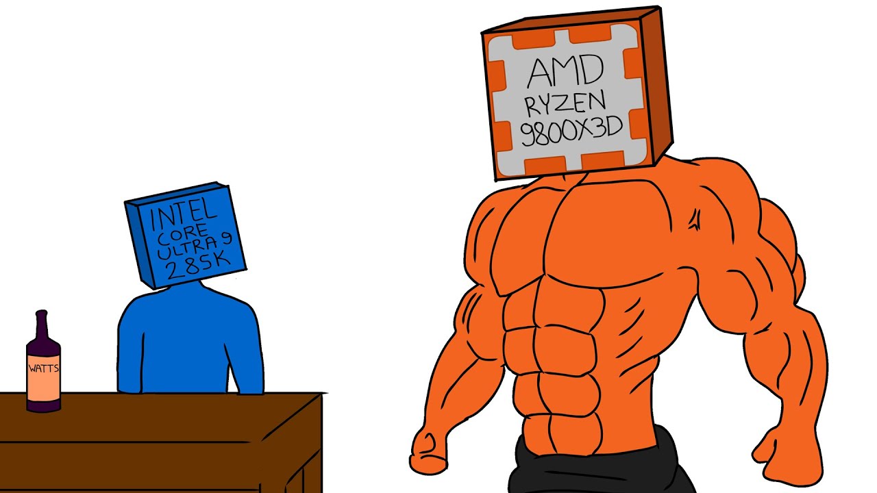 Intel Core Ultra 9 против AMD Ryzen 7 9800X3D