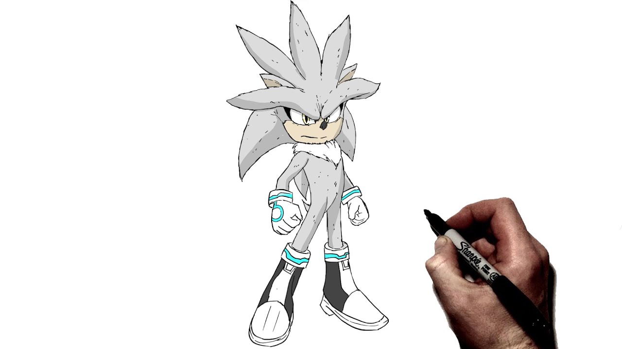 How To Draw Silver The Hedgehog | Step By Step | Sonic