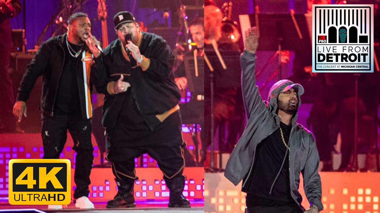 Eminem feat. Jelly Roll - Sing For The Moment (4K/UltraHD | Performance @ Detroit, 06.06.2024)