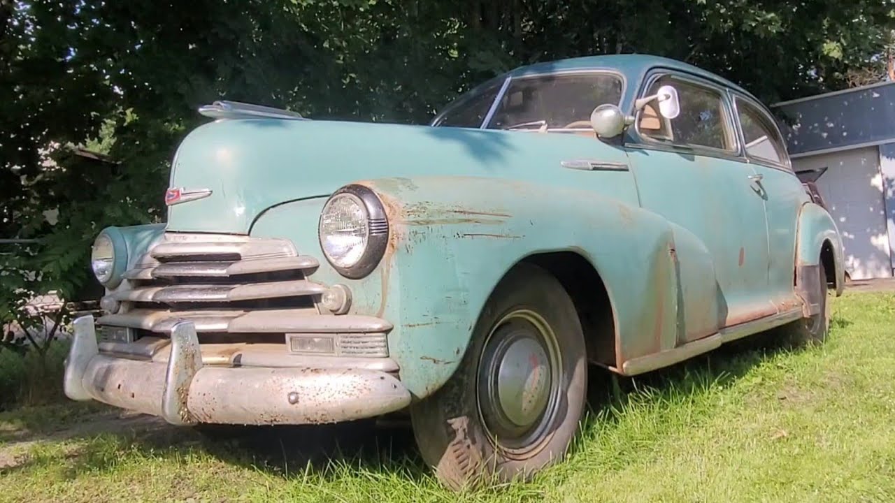Barn Find 1947 Chevrolet Fleetmaster Walkaround and First Wash in Decades