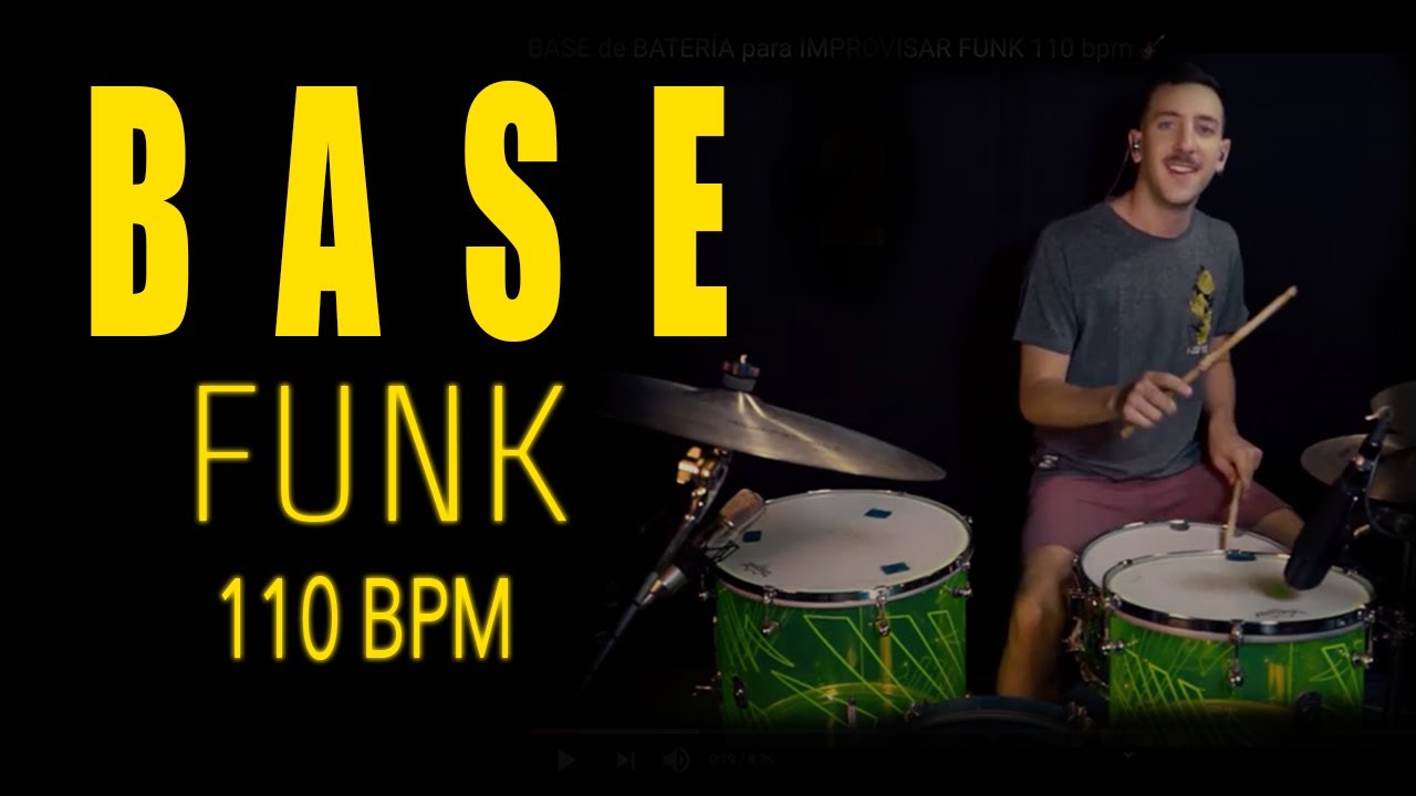 BASE de BATER&Iacute;A para IMPROVISAR FUNK 110 bpm 🎸