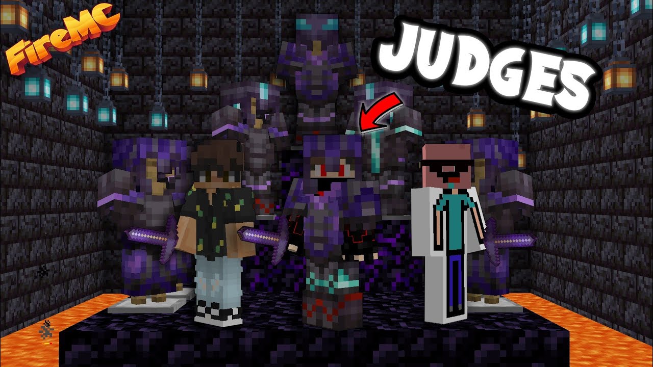 Being Judge of Armor Trim Event Showcase In Fire Mc Lifesteal Smp With @PSD1 & @deopboii