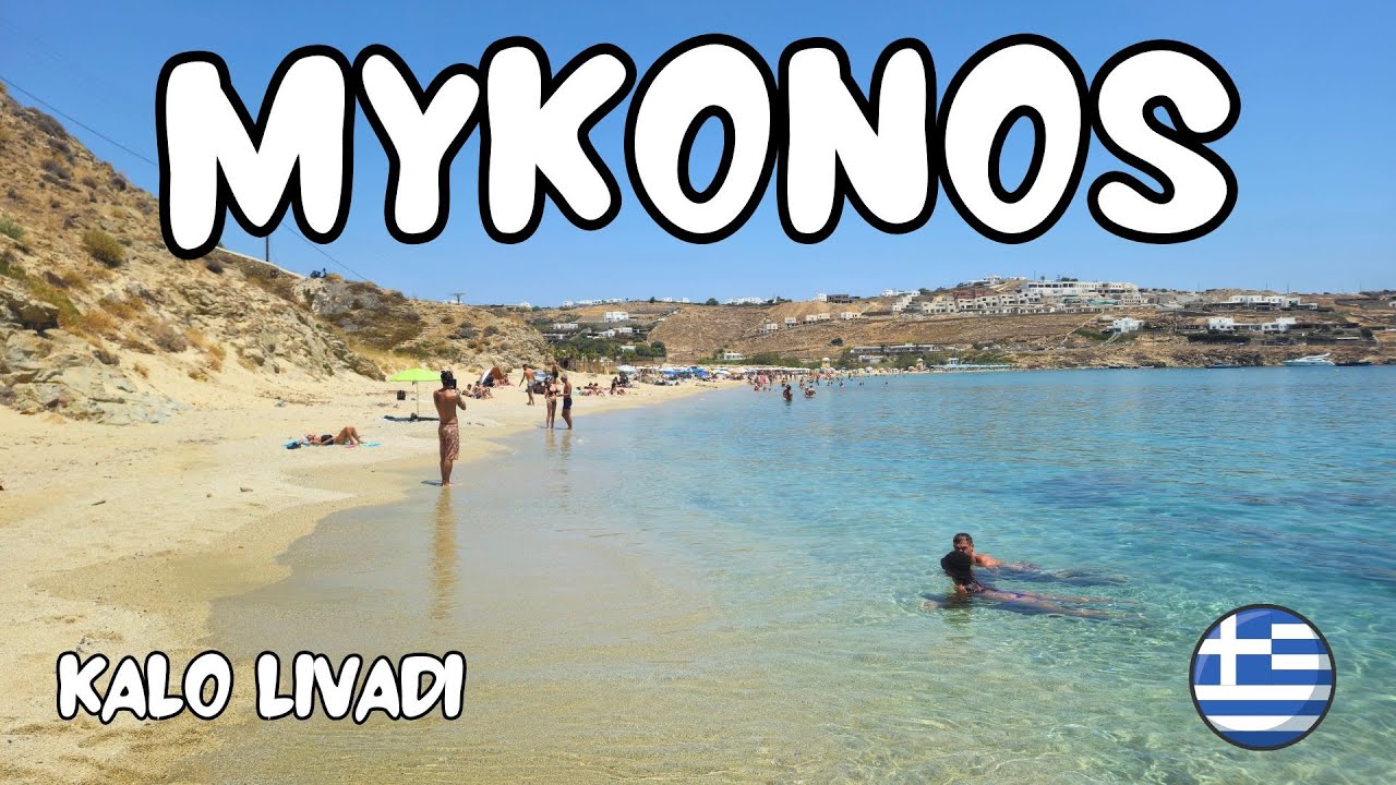 Kalo Livadi Beach Walk | Mykonos 4K Walking Tour