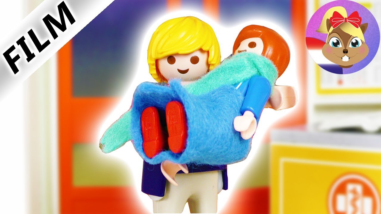 Playmobil video Nederlands | JULIANS HEVIGE AMANDELONTSTEKING! Met papa naar het ziekenhuis