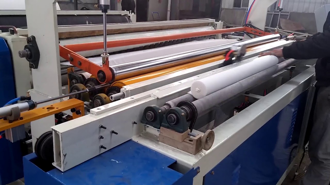 1880mm model small business toilet paper roll making machine testing run