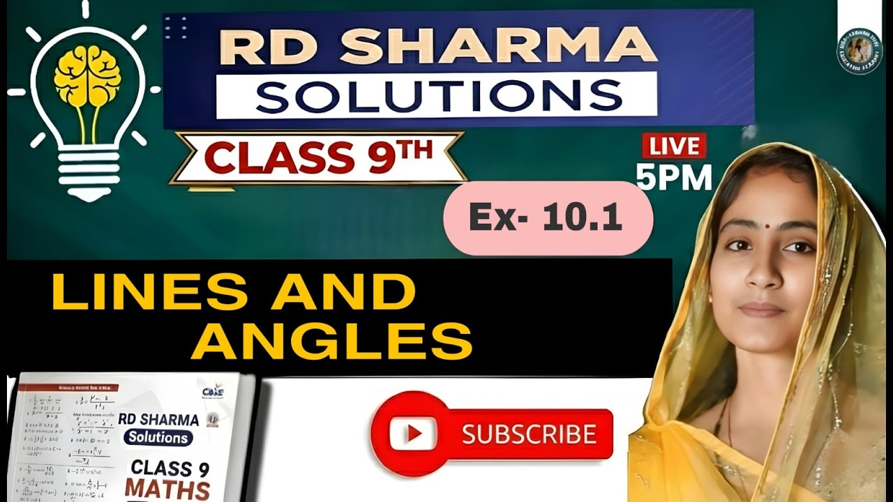 R.D SHARMA , CLASS 9th , CHAPTER ( LINE AND ANGLES ) EX :- 10.1. LIVE 👍