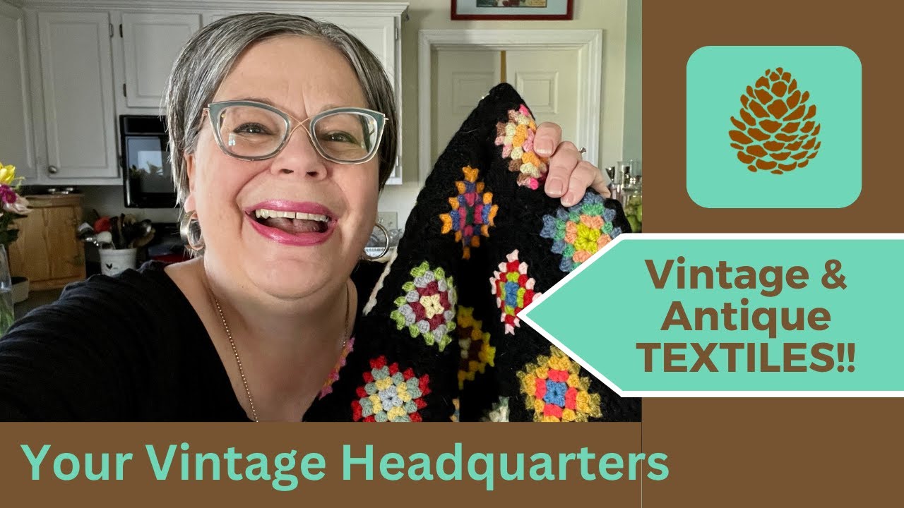Vintage & Antique Textiles! THRIFT STORE - ANTIQUE MALL -  ESTATE SALE HAUL!!