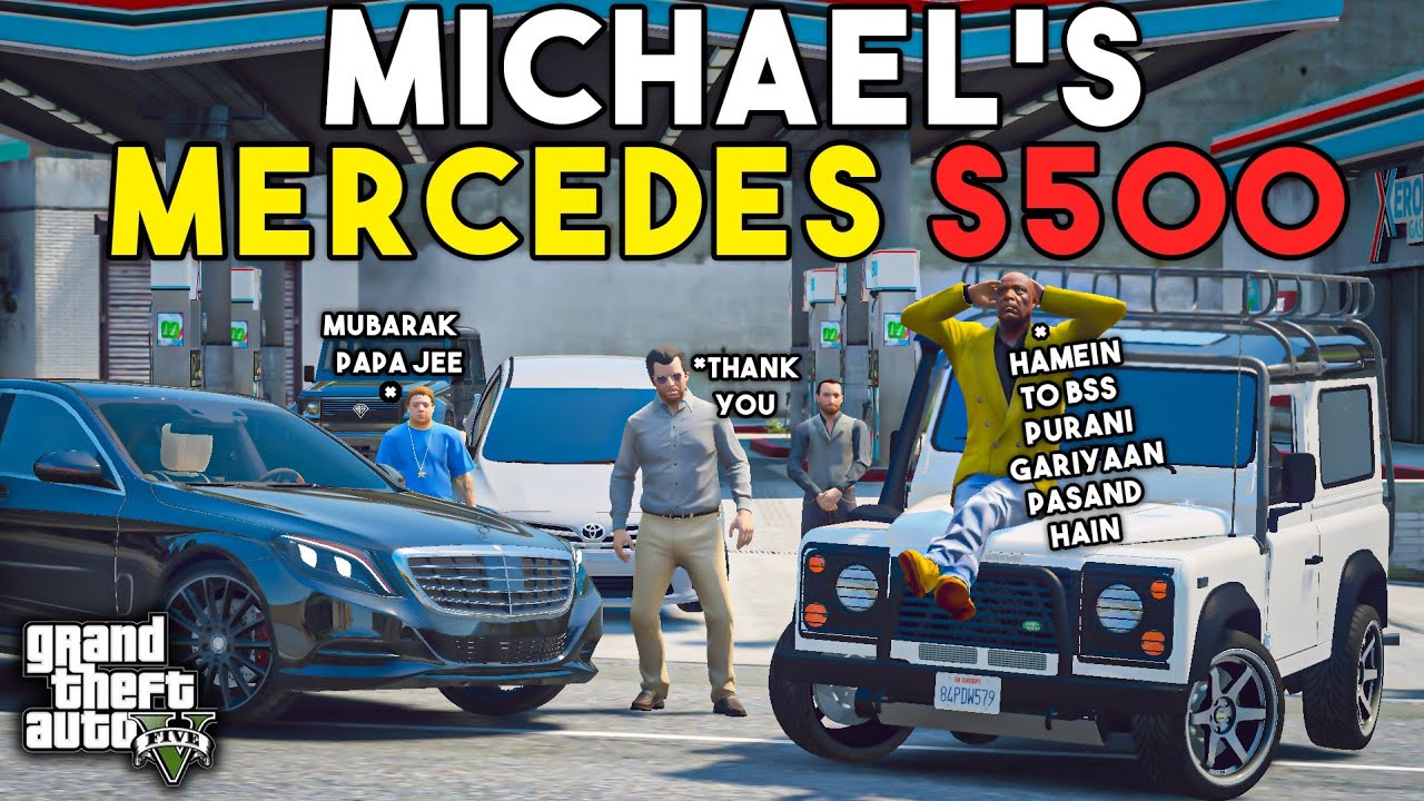 MICHAEL AND BOIZ TAKING DELIVERY OF NEW CAR | MECEDES S500 | GTA 5 | Real Life Mods #277 | URDU |