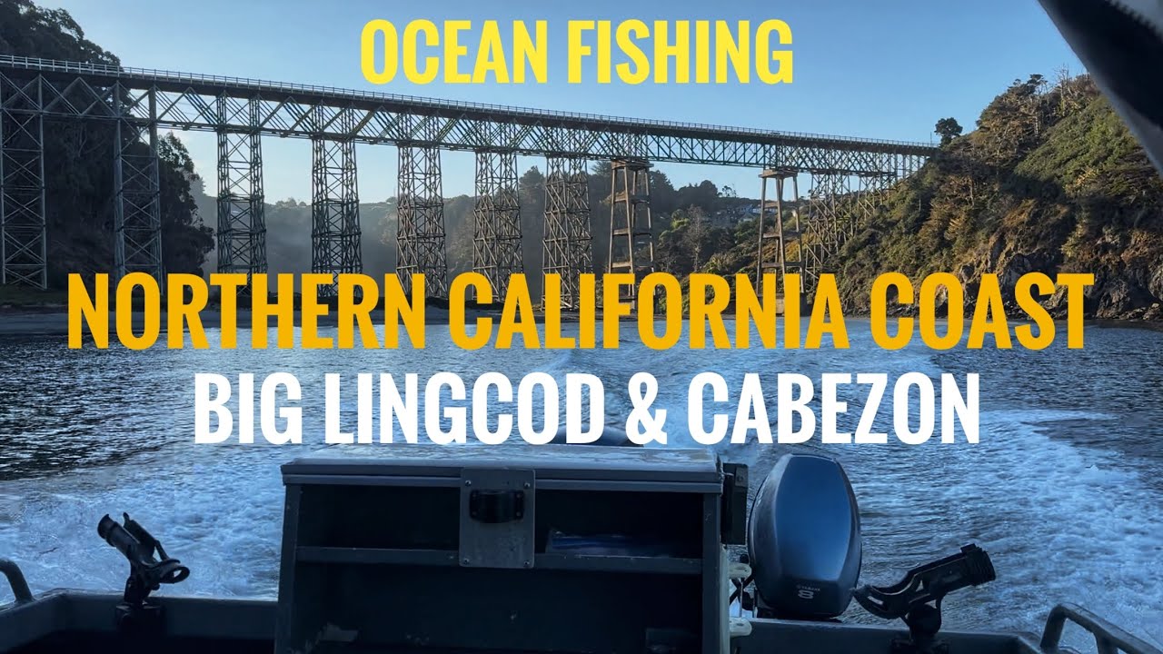 Ocean Fishing Northern California Coast for Big Lingcod and Cabezon