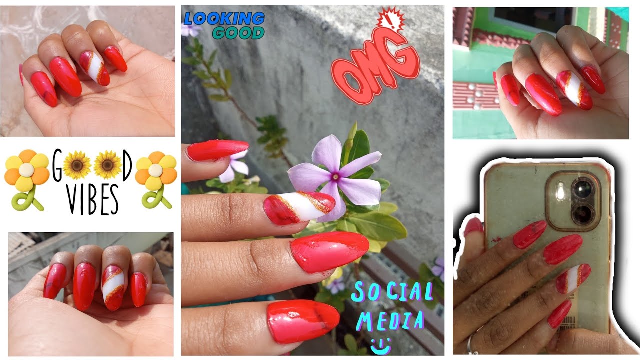 Red nail art#youtubevideo#simplenails#naildesigns#ektanailartisan#nailart#naildecoration#shorts#