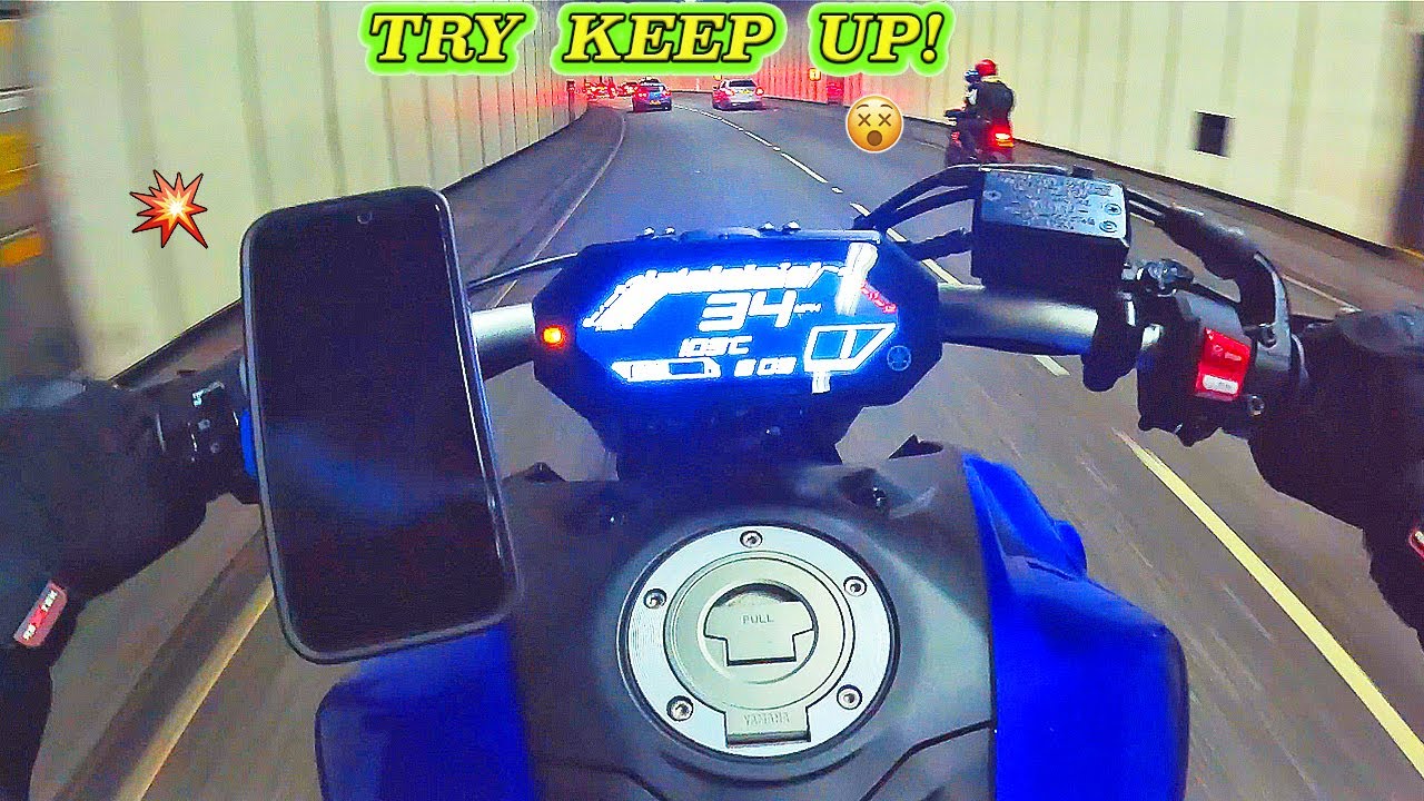 Late NIGHT LONDON Tunnel RUN | MT-07 & CB650r💥💨