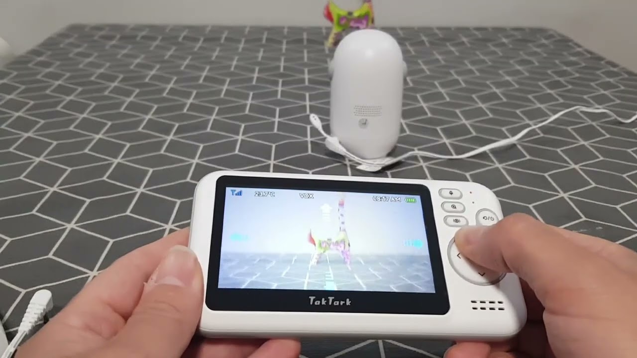 TakTark Camara Vigilancia Bebe, Buena calidad de video y audio, cámara con movimiento controlable de