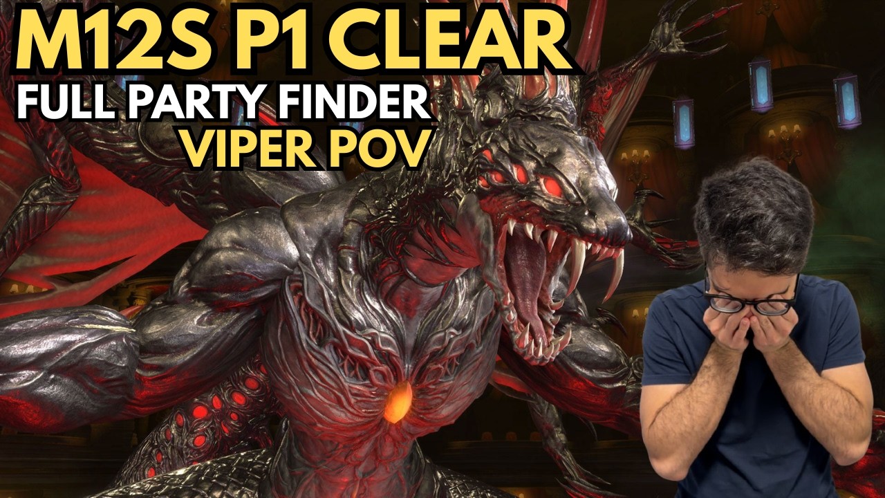 M12S P1 Cleared | Full PARTY FINDER! | The Lindwurm Savage FFXIV Raid [M2 Viper POV]