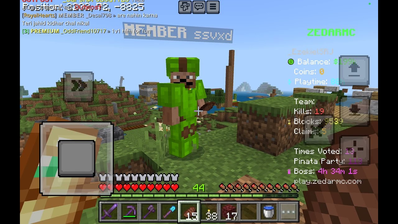 Minecraft ZEDAR SMP | exploring in this server - + helping a new player
