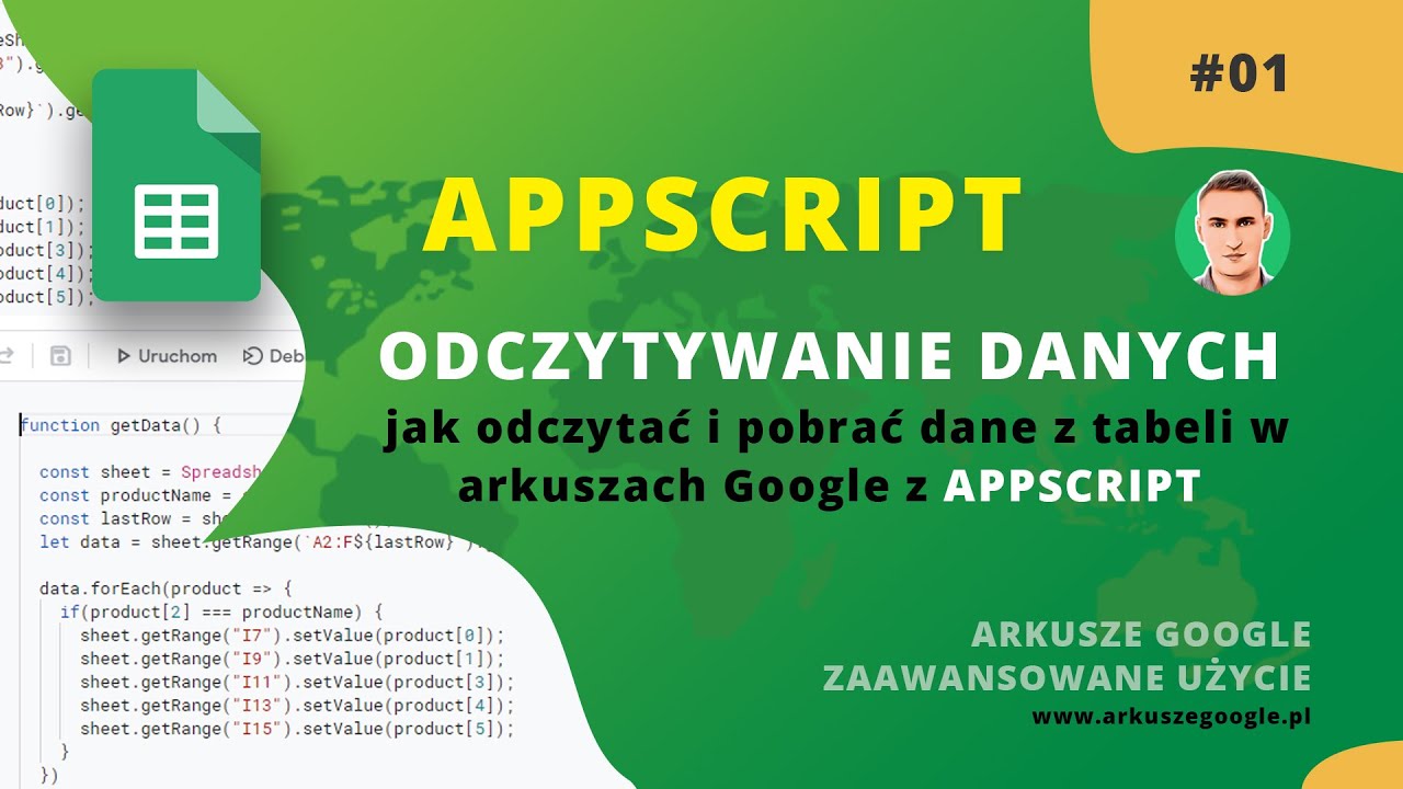Odczytywanie informacji z arkuszy Google za pomocą AppScript według klucza wyszukiwania.