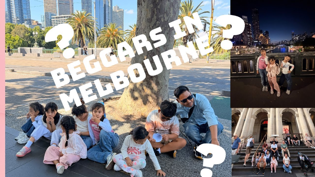 Begging money in busy street of MELBOURNE 🤣//DAY 2