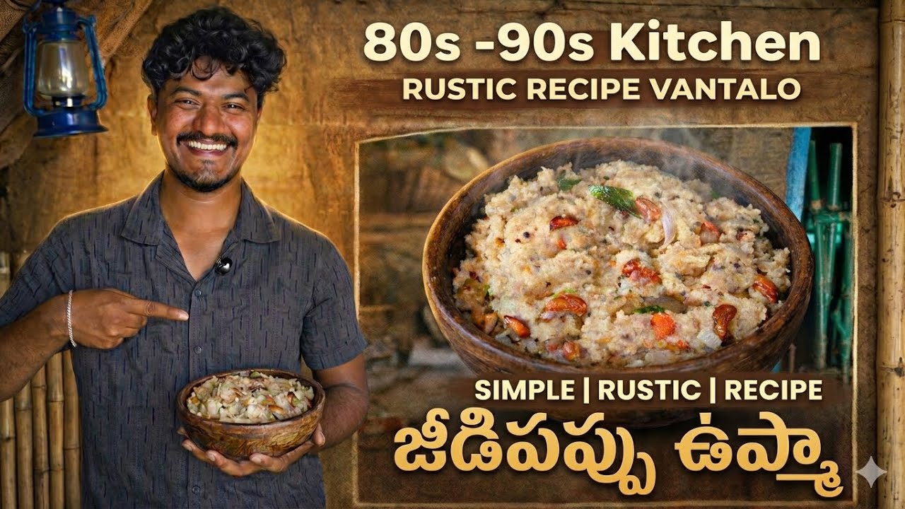 80s-90s Style Authentic Cashew Upma Recipe! | జీడిపప్పు ఉప్మా | Telugu | Jeedipappu Upma |