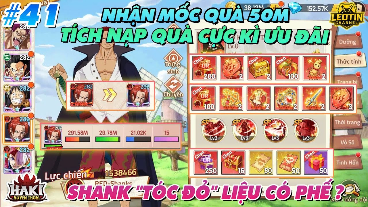 HAKI HUYỀN THOẠI - #41 NÂNG SHANK TÓC ĐỎ 11S FULL SP - TEST SM CỦA 