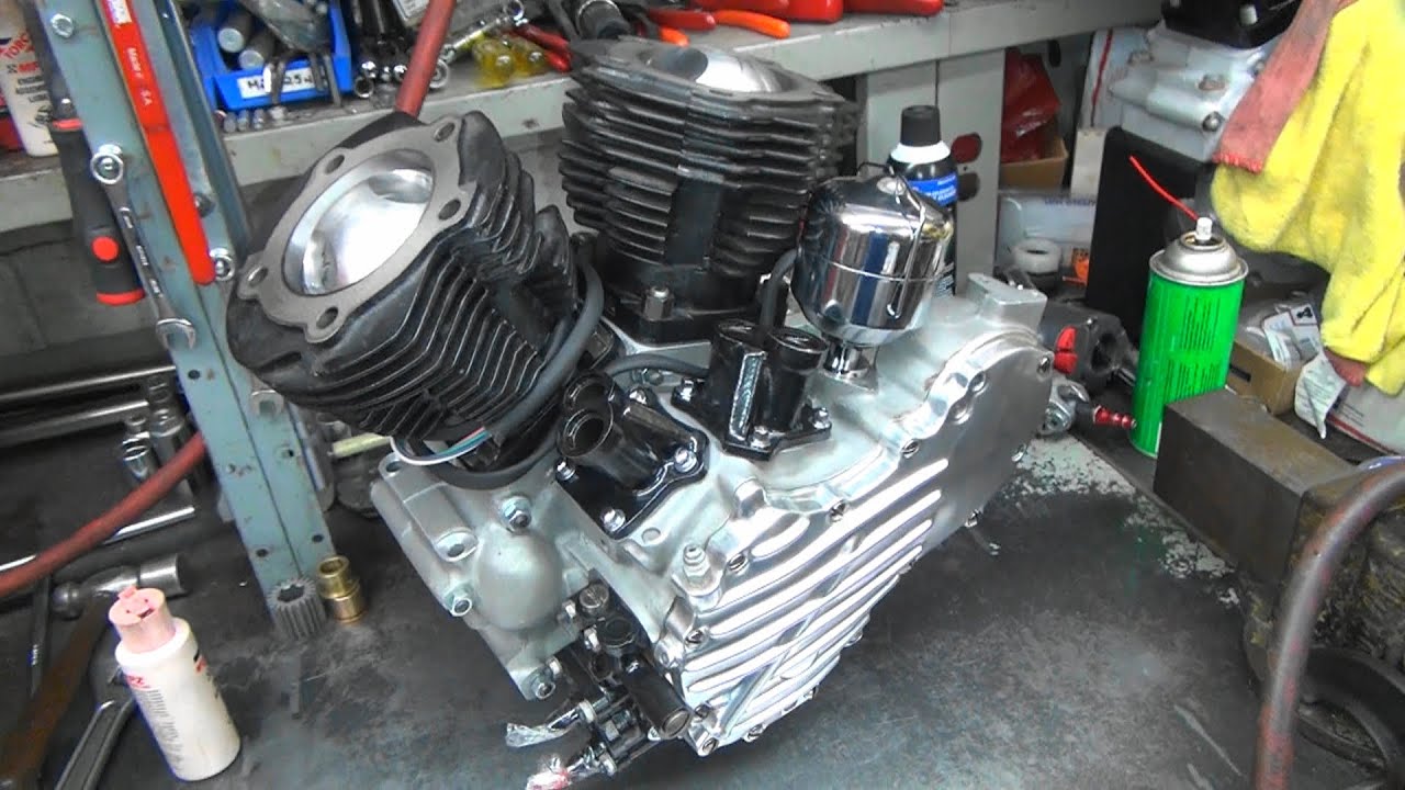 #247 1946 junk 84ci stroker knucklehead 500 mile new repo motor rebuild 79ci harley tatro machine