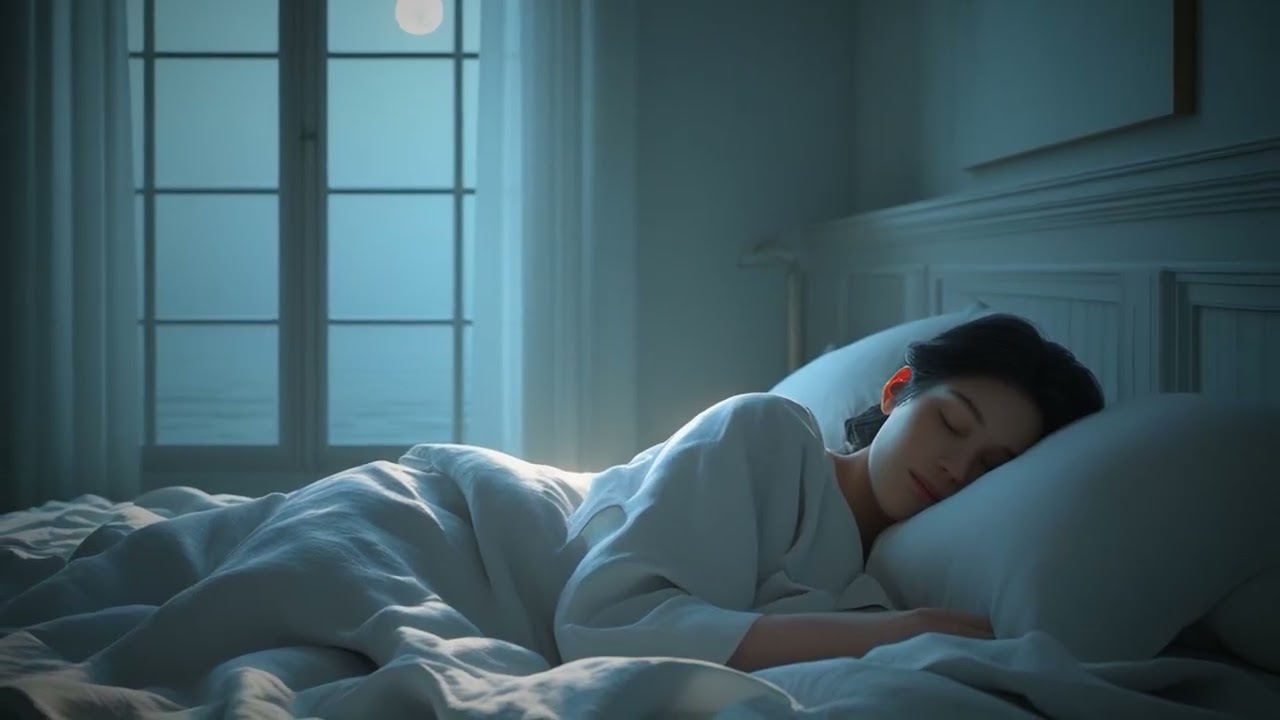 Deep Sleep Story | Calm Moonlight Bedroom Ambience | Deep Sleep Music | 3 Hours | No Talking