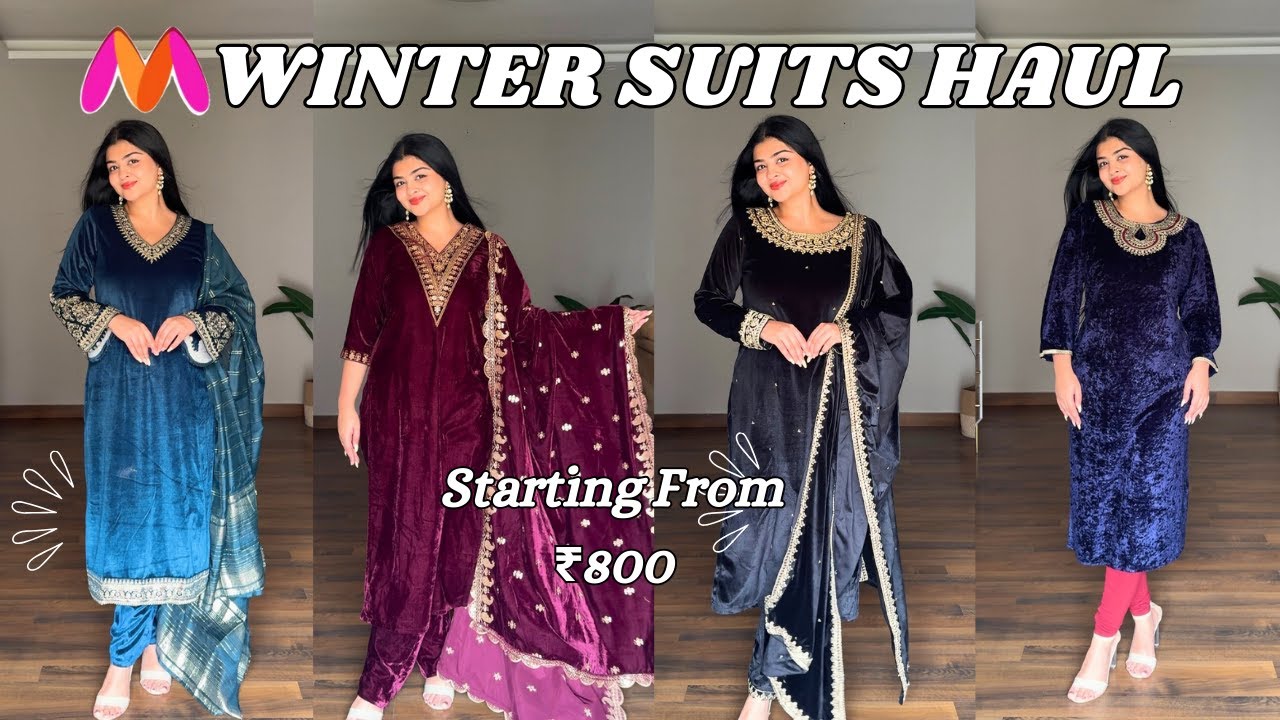 *HUGE* MYNTRA VELVET KURTA SETS HAUL😍 | Affordable Velvet Suits | Wedding Outfits