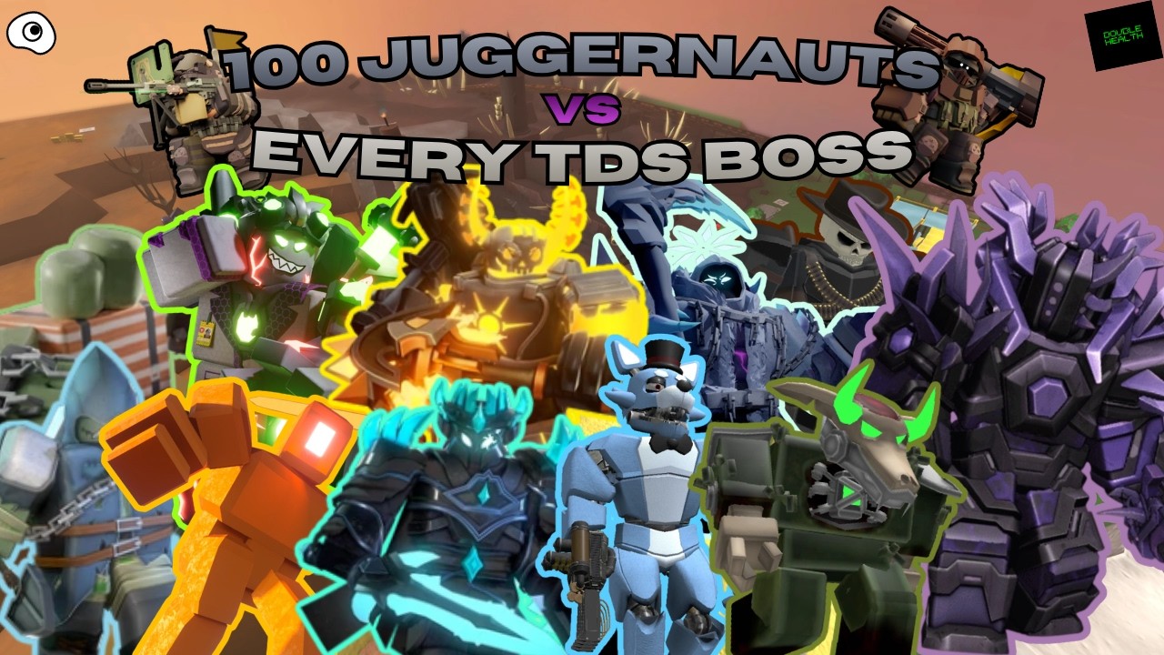 100 Джаггернаутов против всех боссов TDS || Tower Defense Simulator