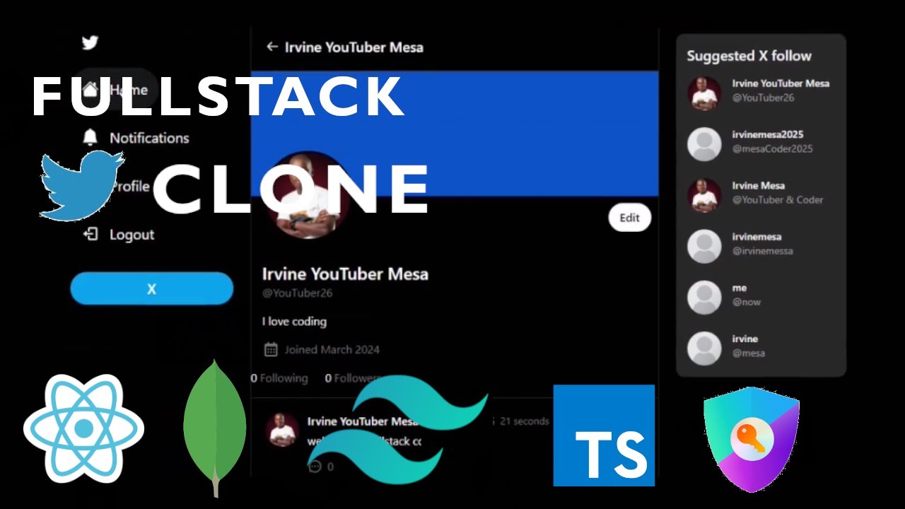 Build and Deploy  TWITTER clone with React, Tailwind, NextJS 14, Prisma, Mongo & NextAuth  : PART 2