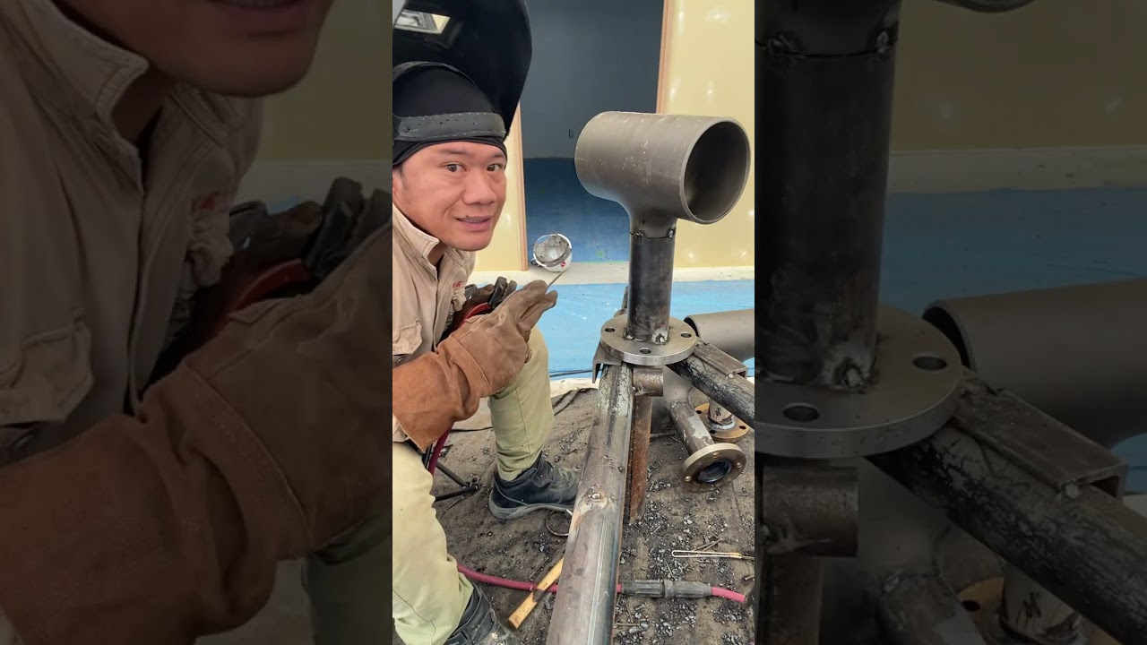 Flange pipe welding