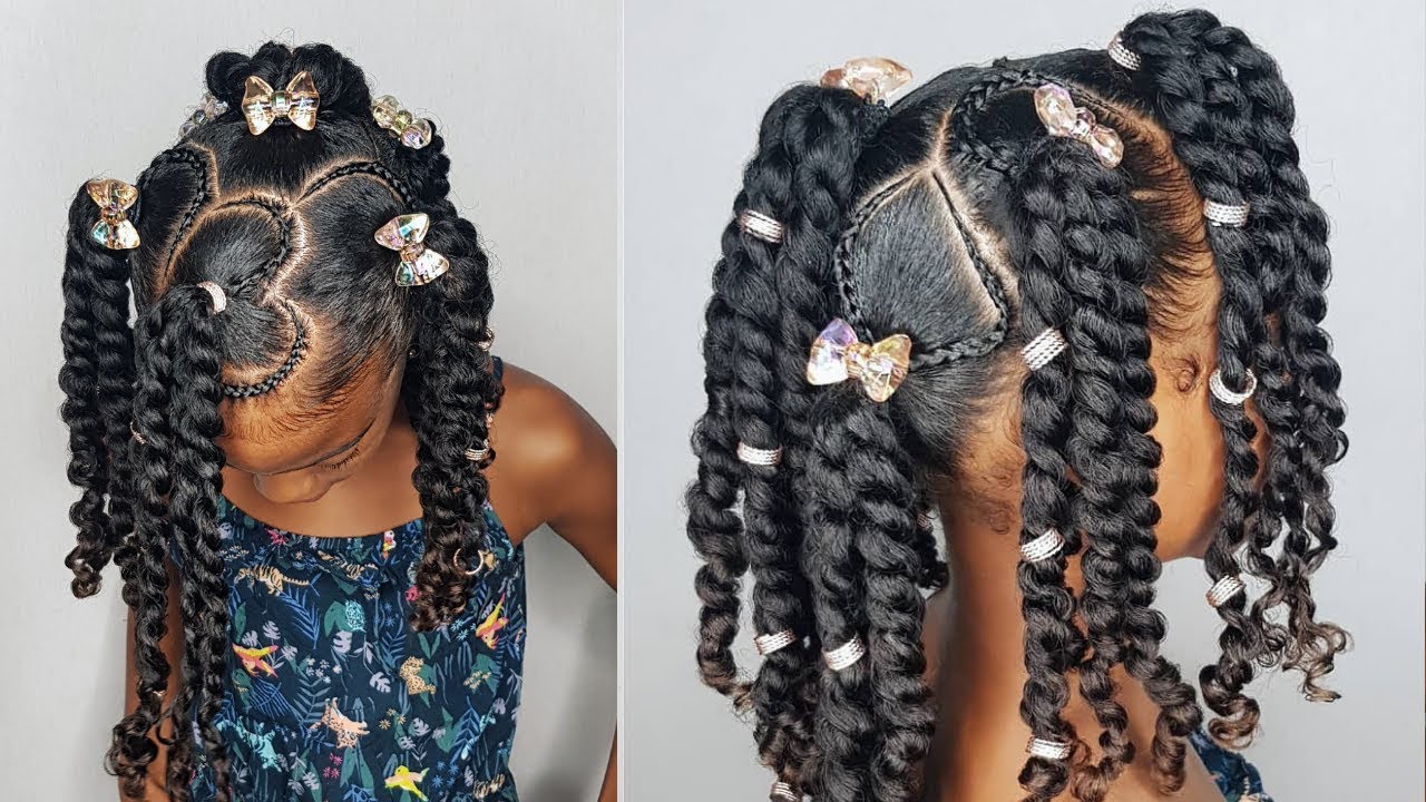 Old School hairstyle with New School twists- Collab with Curls- Hairstyle for Girls