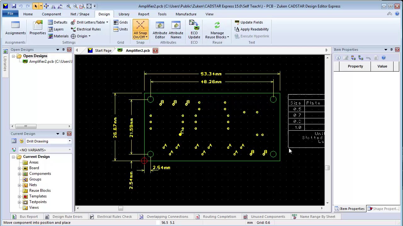 CADSTAR - Creating Drill Drawings and Tables