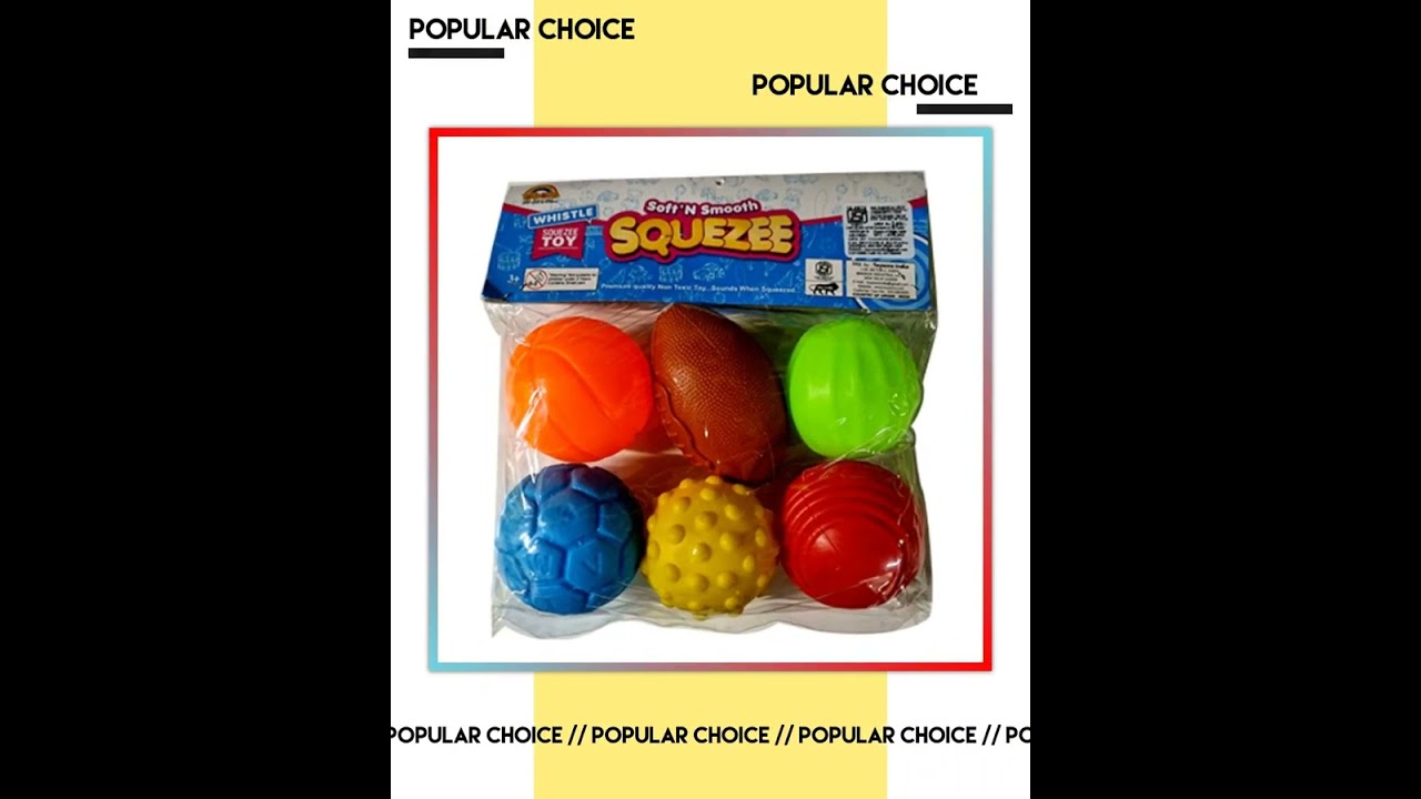 Squeeze ball (6pcs)| Plastic | Toys | 3+ Years