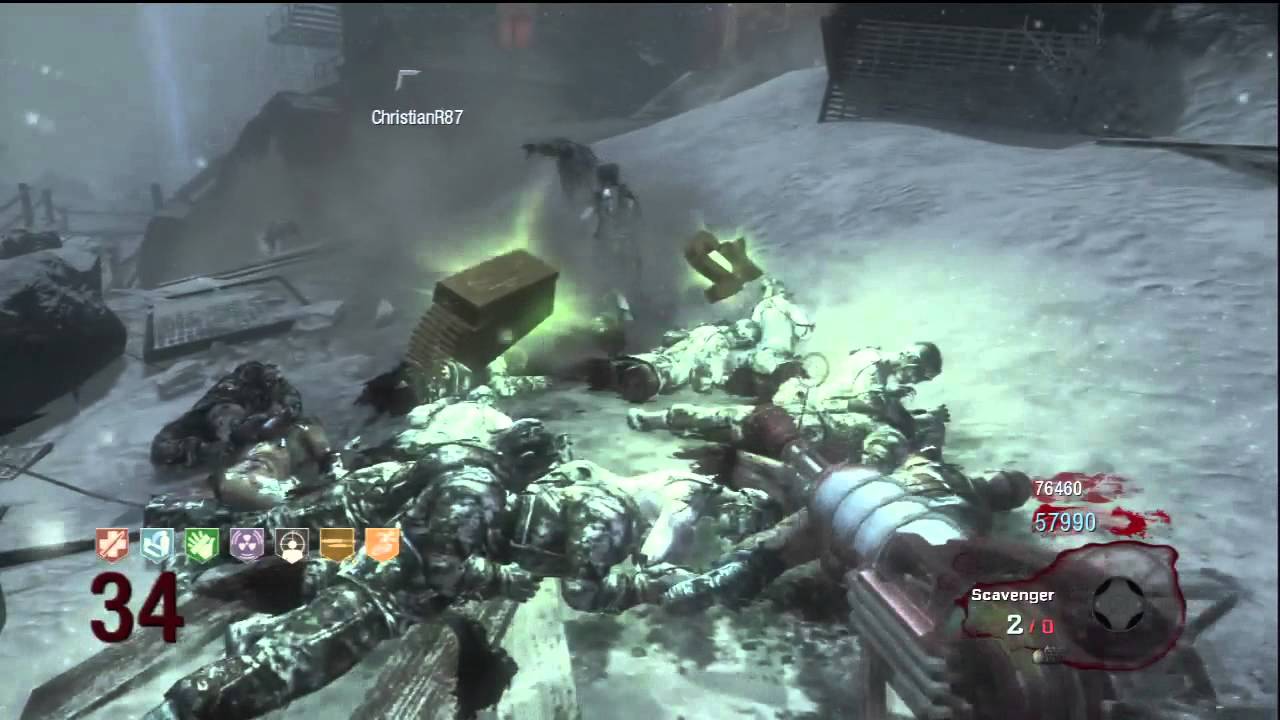 Call of the Dead NO POWER Round 40 Strategy - Black Ops Zombies - Part 5