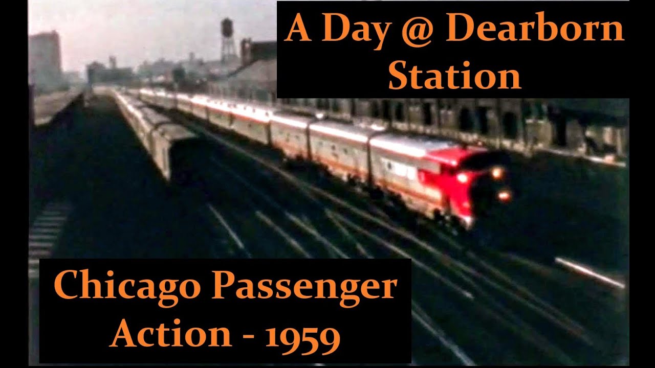 A Day @ Dearborn Station, Chicago - 1959 [Classic Home Movies]