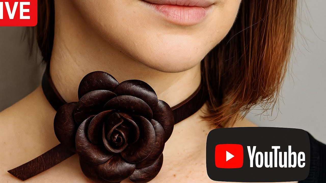 Aprenda flores de couro fácil e grátis -Diy 