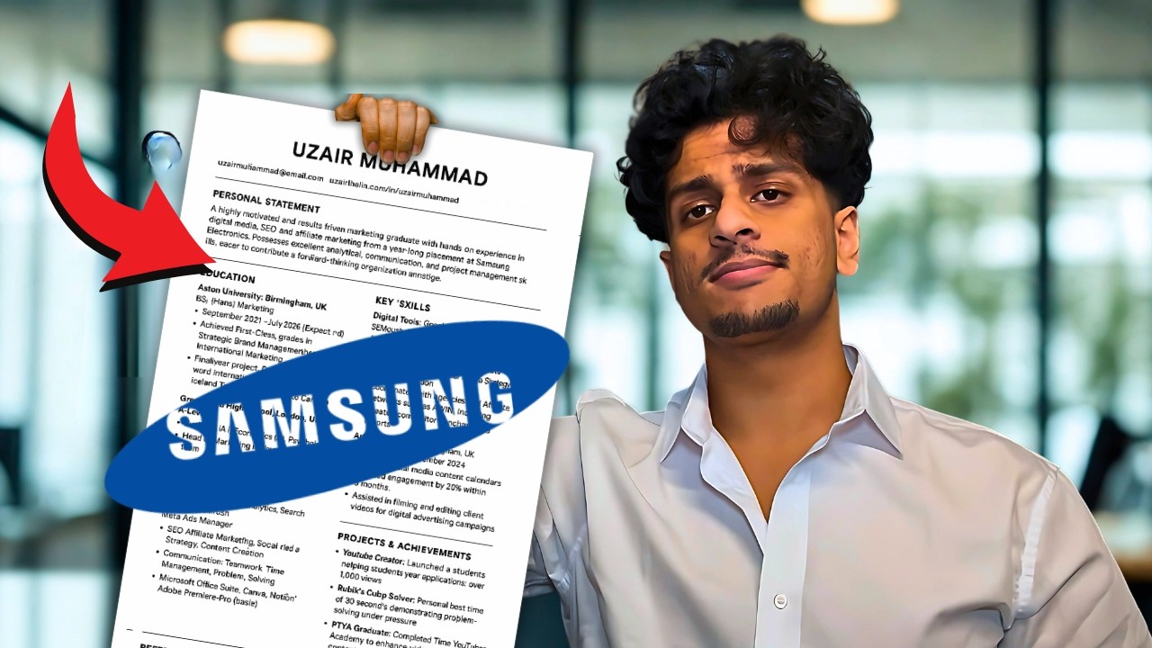 I Got Rejected 69 Times. This CV Got Me a Samsung Internship