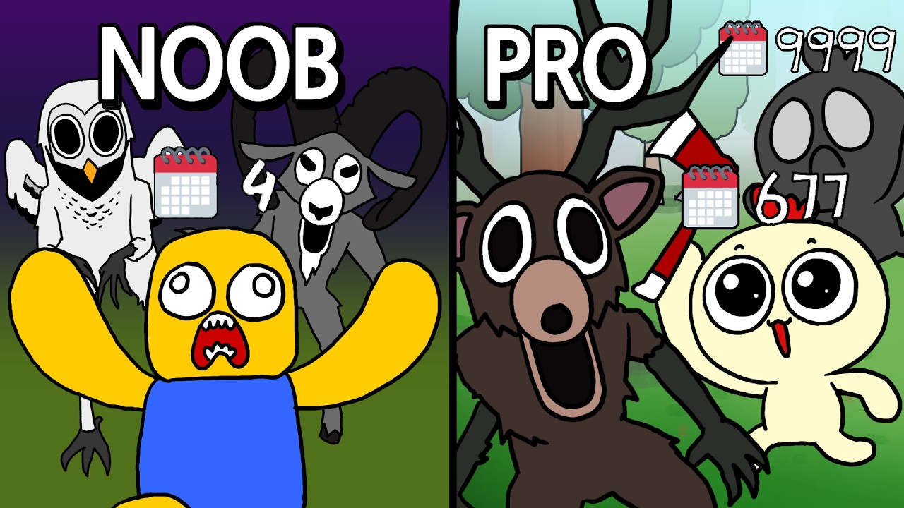 Noob vs Pro | 99 ночей в лесу🦌 (Анимация)