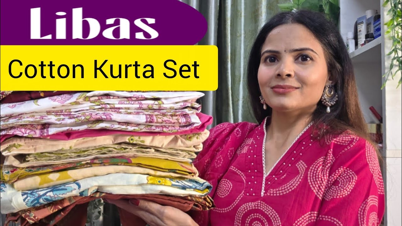 Libas Office/College Wear Pure Cotton Kurta Set With Dupatta Haul !!