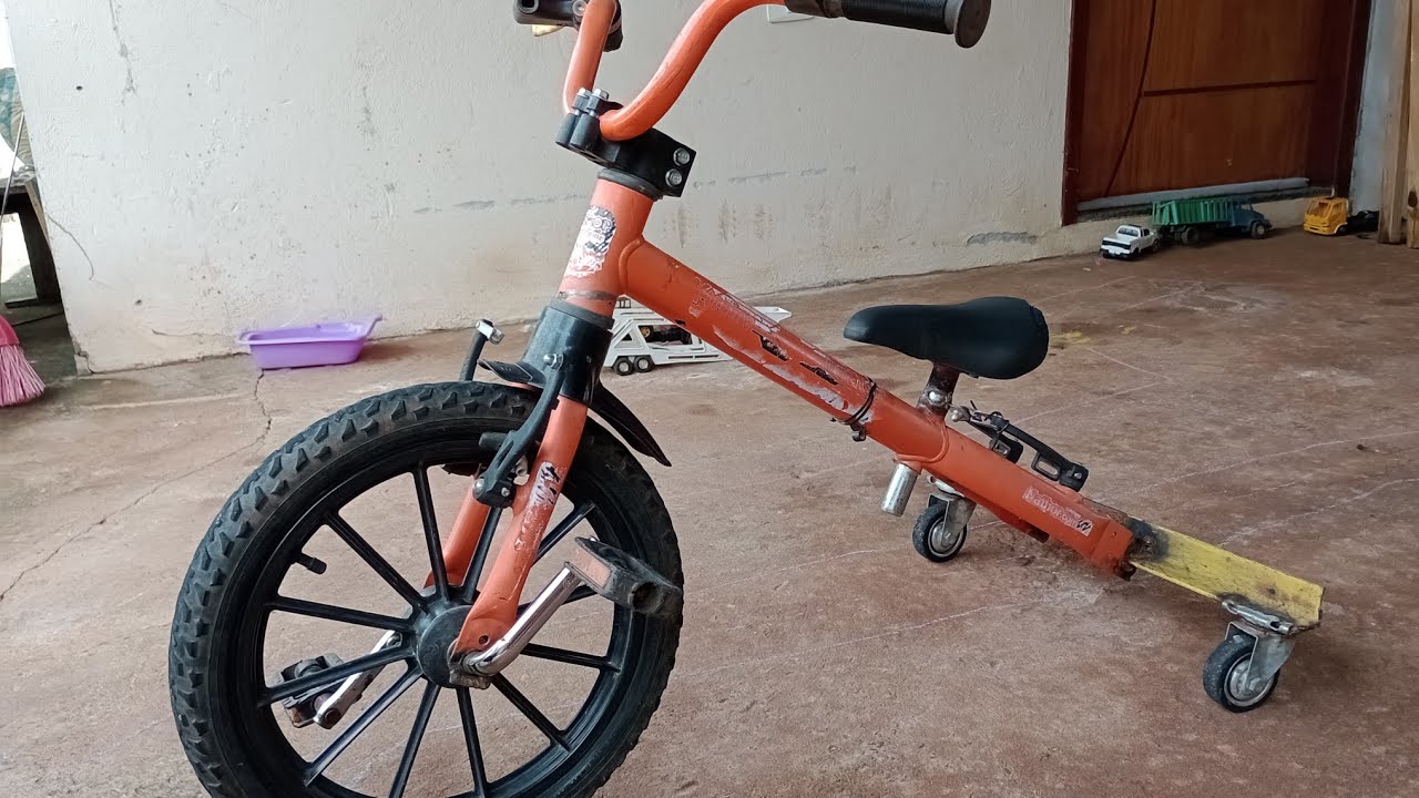 como fazer um triciclo caseiro de drift trike