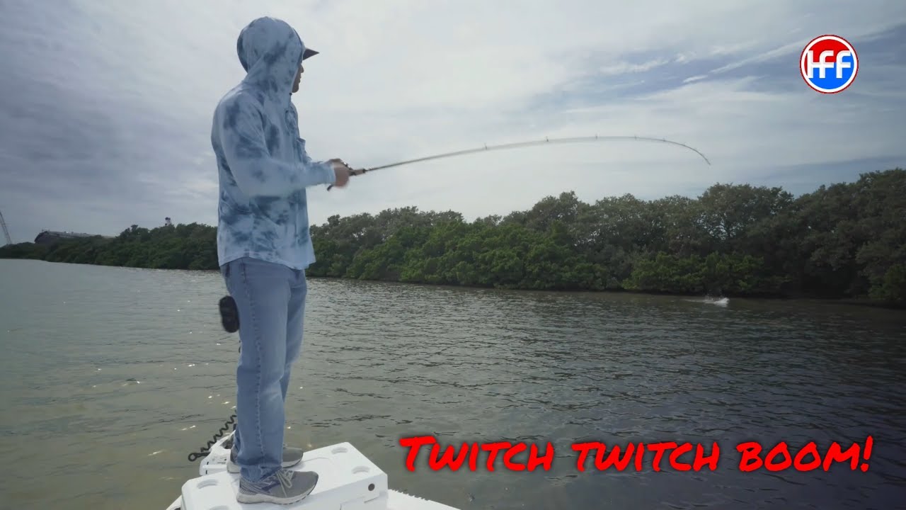 Big Snook Explosion in a Construction Zone! Heddon Super Spook