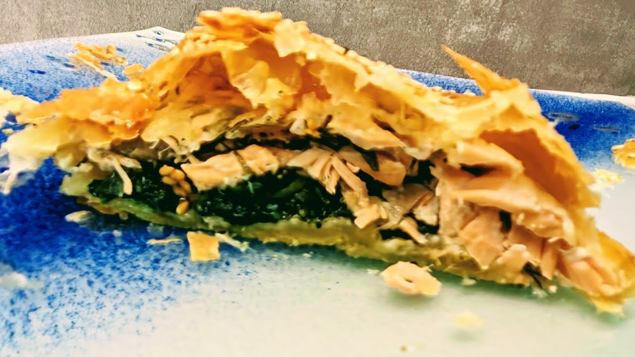 Lachs und Spinat im Blätterteig 😋 Wahnsinnig lecker! So einfach und schnell!