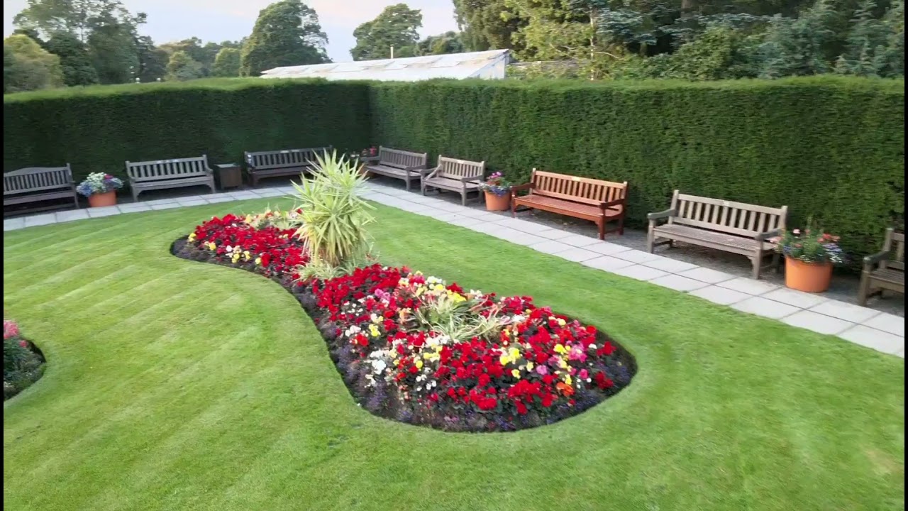 Pollok Park/ Pollok House Glasgow, Scotland Drone Aerial footage