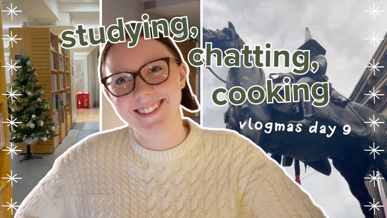 VLOGMAS day 9 &mdash; writing and studying for grad school 📑✨💻