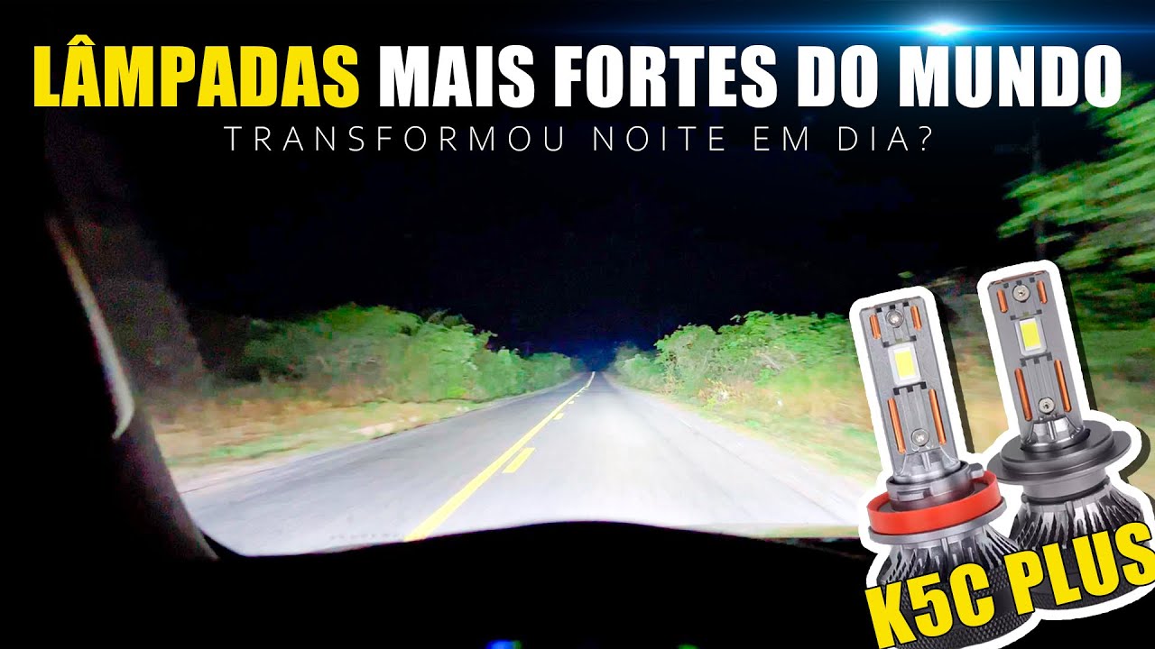 MELHOR LED AUTOMOTIVO 2025? LÂMPADA K5C PLUS DA DAWNKNIGHT, TESTE REAL NA ESTRADA!!