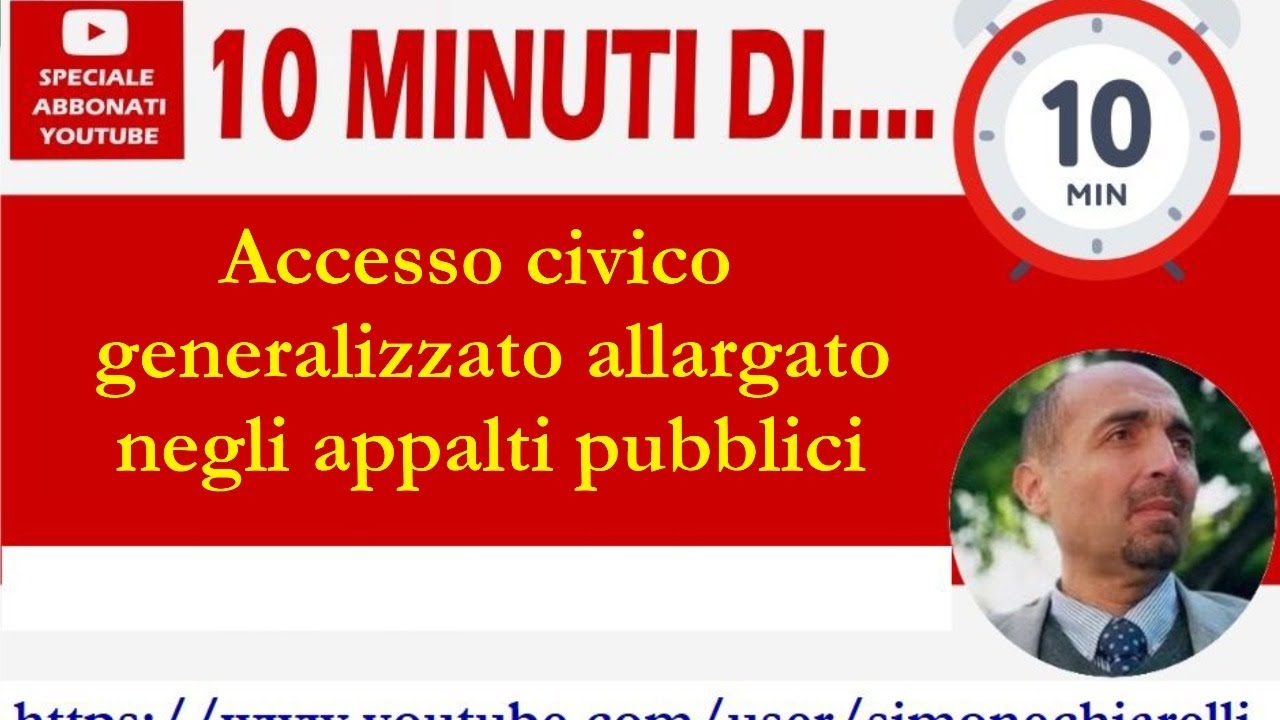 10 minuti di ... Accesso civico generalizzato allargato - CDS 10/2020 (12/10/2020)