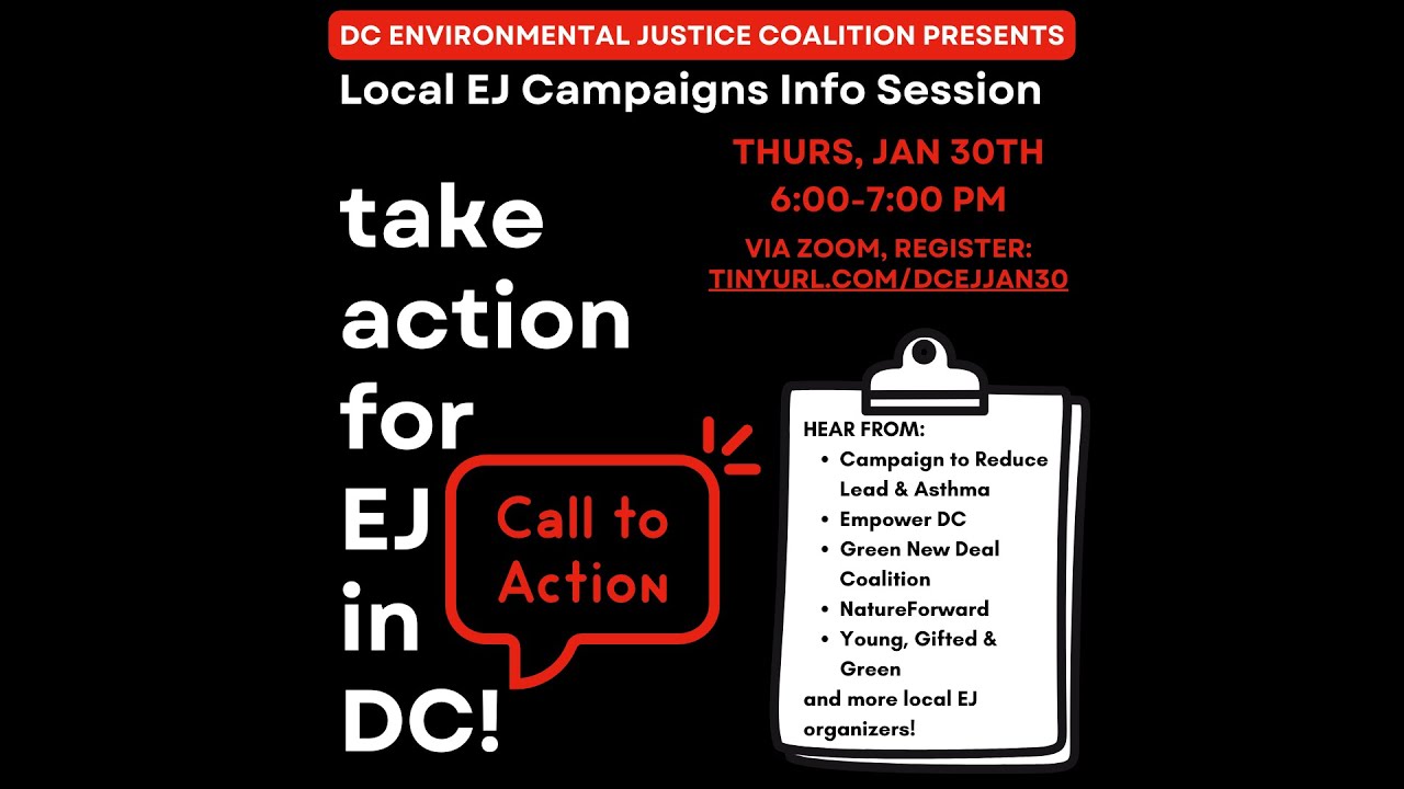 DC Environmental Justice Coalition - Info Session
