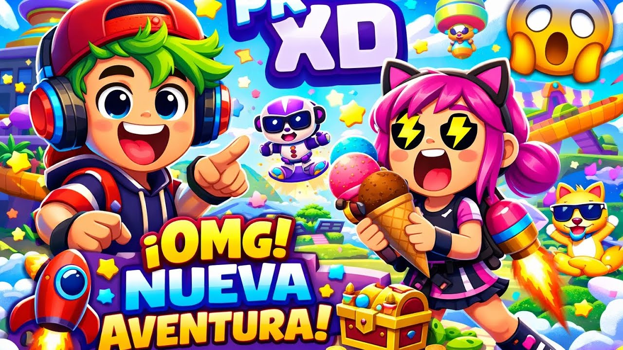 JUGAMOS EN EL INCREÍBLE MUNDO DE  PKXD y  CRAZY RUN con champions xd