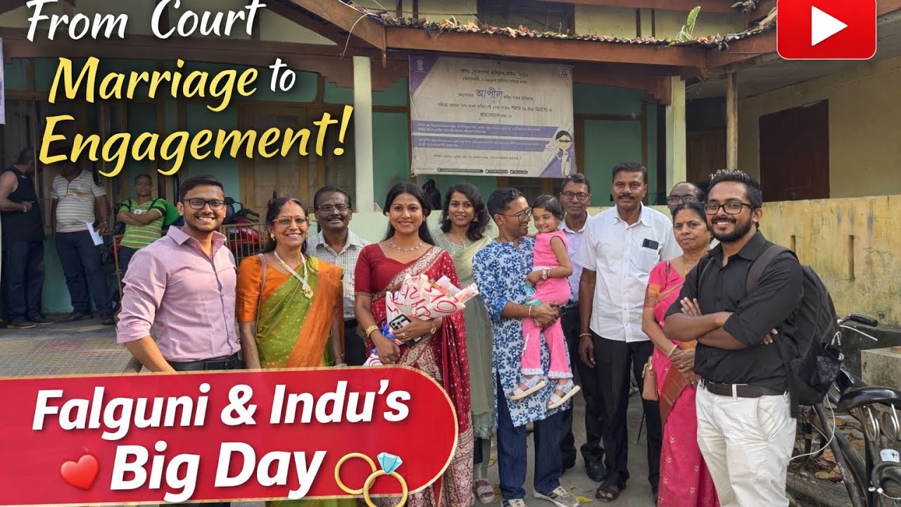 Signed, Sealed & Engaged 💕 | From Court Marriage to Engagement 💍 | Falguni & Indu’s Big Day #vlog 