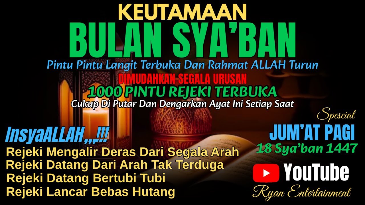 Keajaiban Jumat Pagi Bulan Sya’ban | Pintu Langit Terbuka, Rezeki Melimpah, Cukup Mendengar Ayat Ini