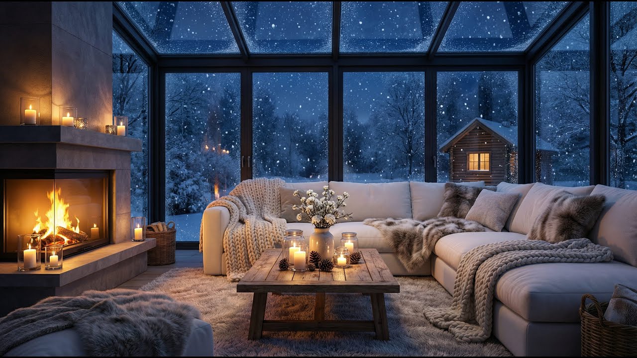 The Most Realistic Fireplace with Christmas Atmosphere with Crackling Fire for Emotional Rest 🔥
