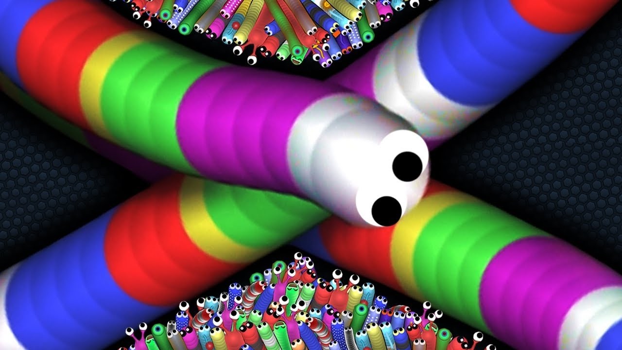 WORMS ZONE SLITHER I.O GIANT SNAKES KILLS SMALL SNAKES EPIC GAMEPLAY VIDEO